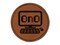 Frowning Kawaii Computer Face Emoticon Round Iron-On Engraved Faux Leather Patch Applique - 2.5"